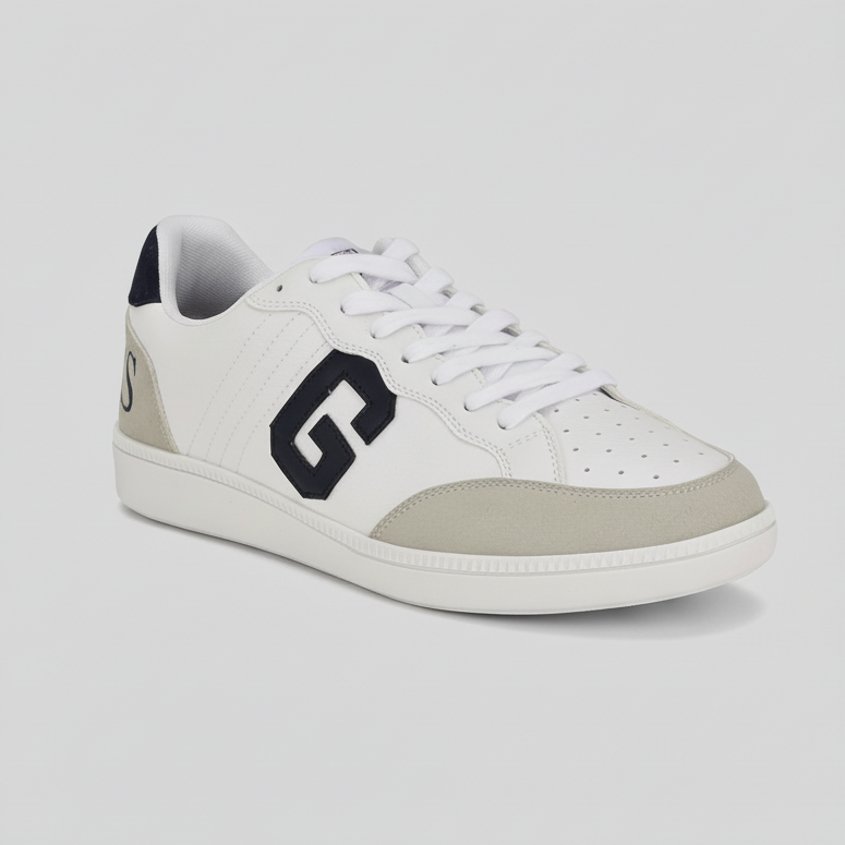 Baskets Guess blanches - Vue de trois quarts