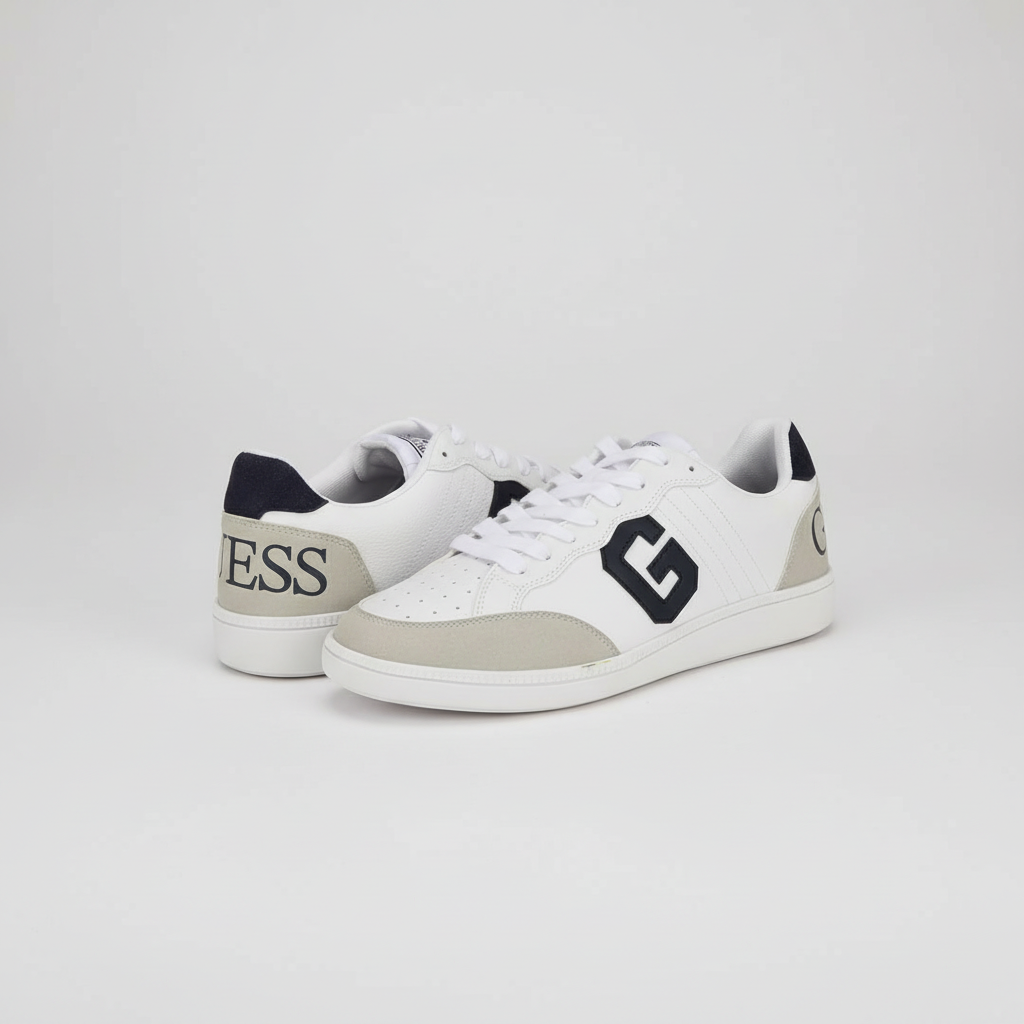 Baskets Guess blanches - Vue paire