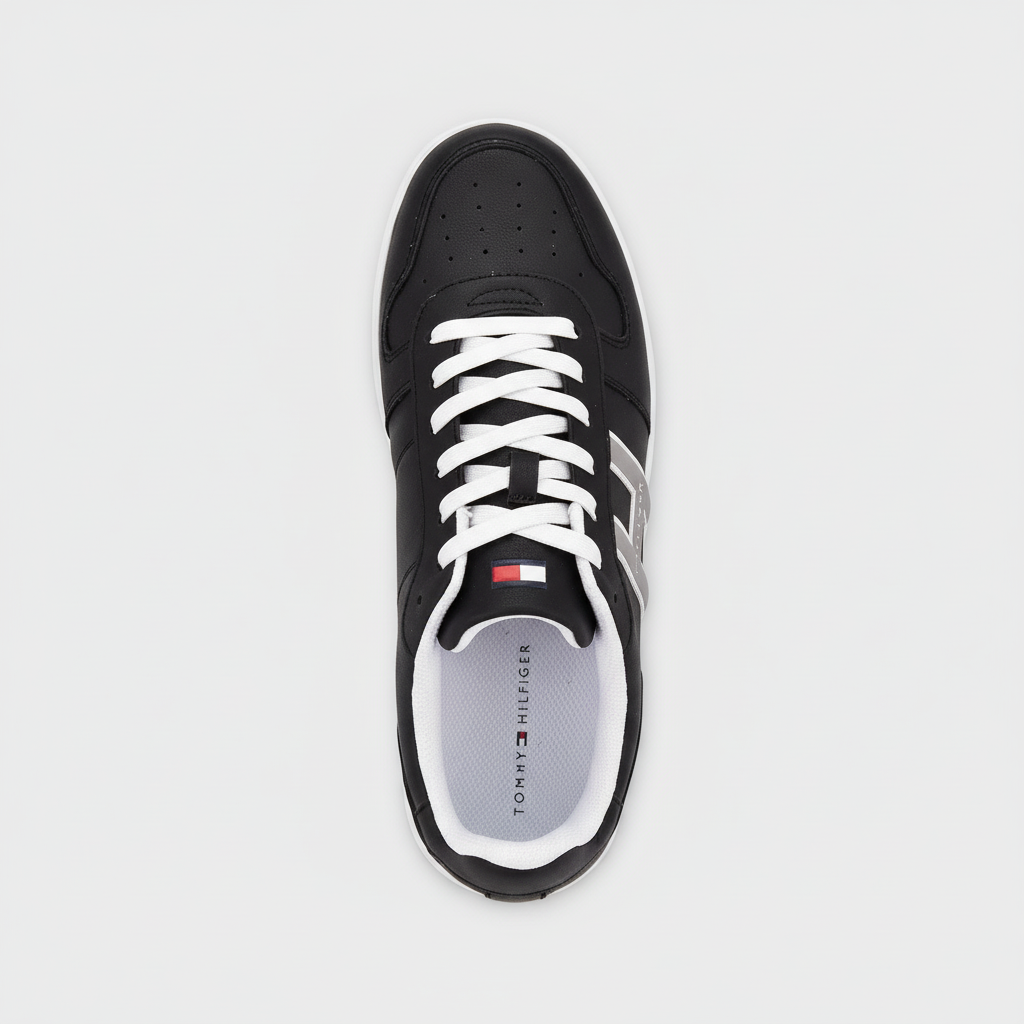 Baskets Tommy Hilfiger noires - Vue de dessus