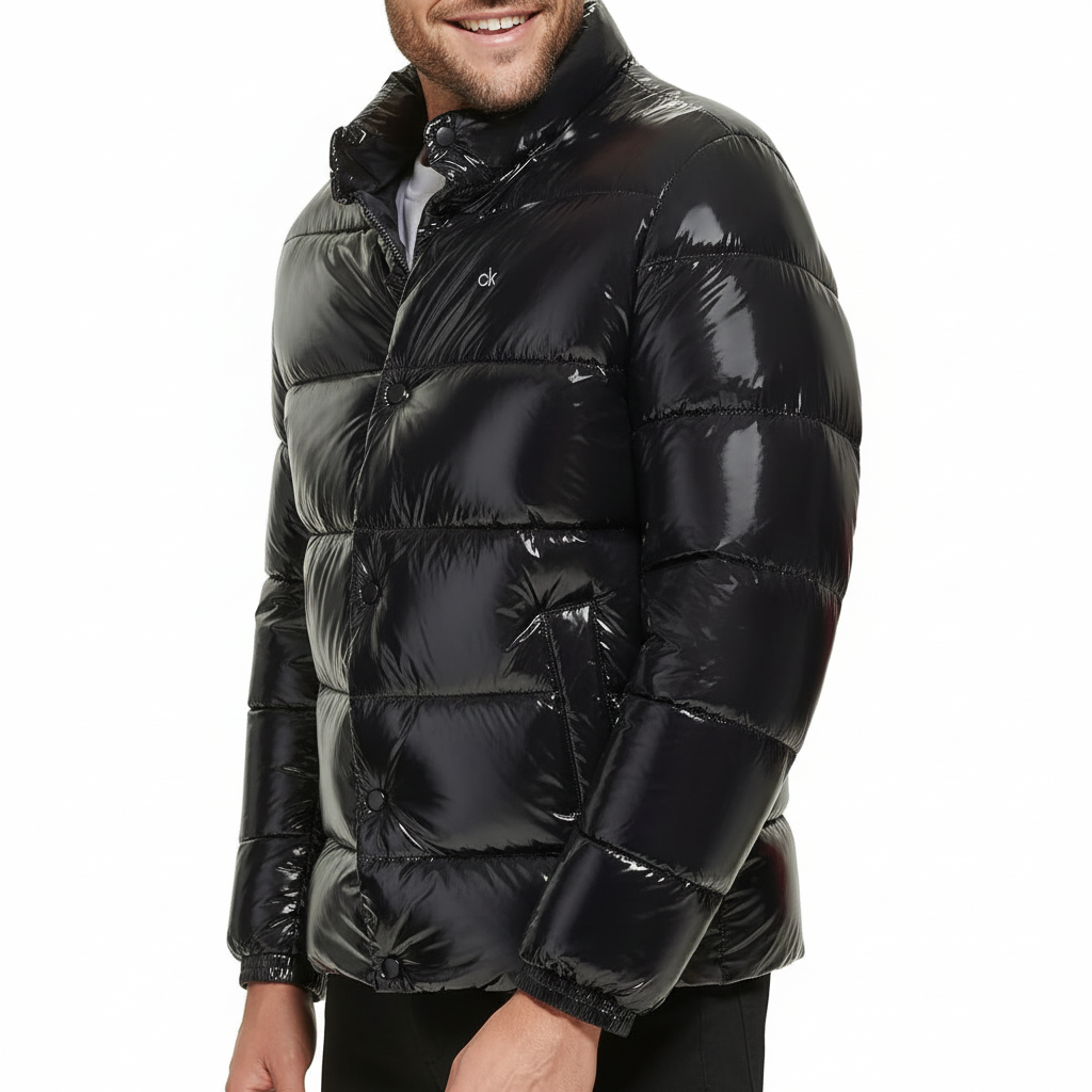 Doudoune noire vue de face