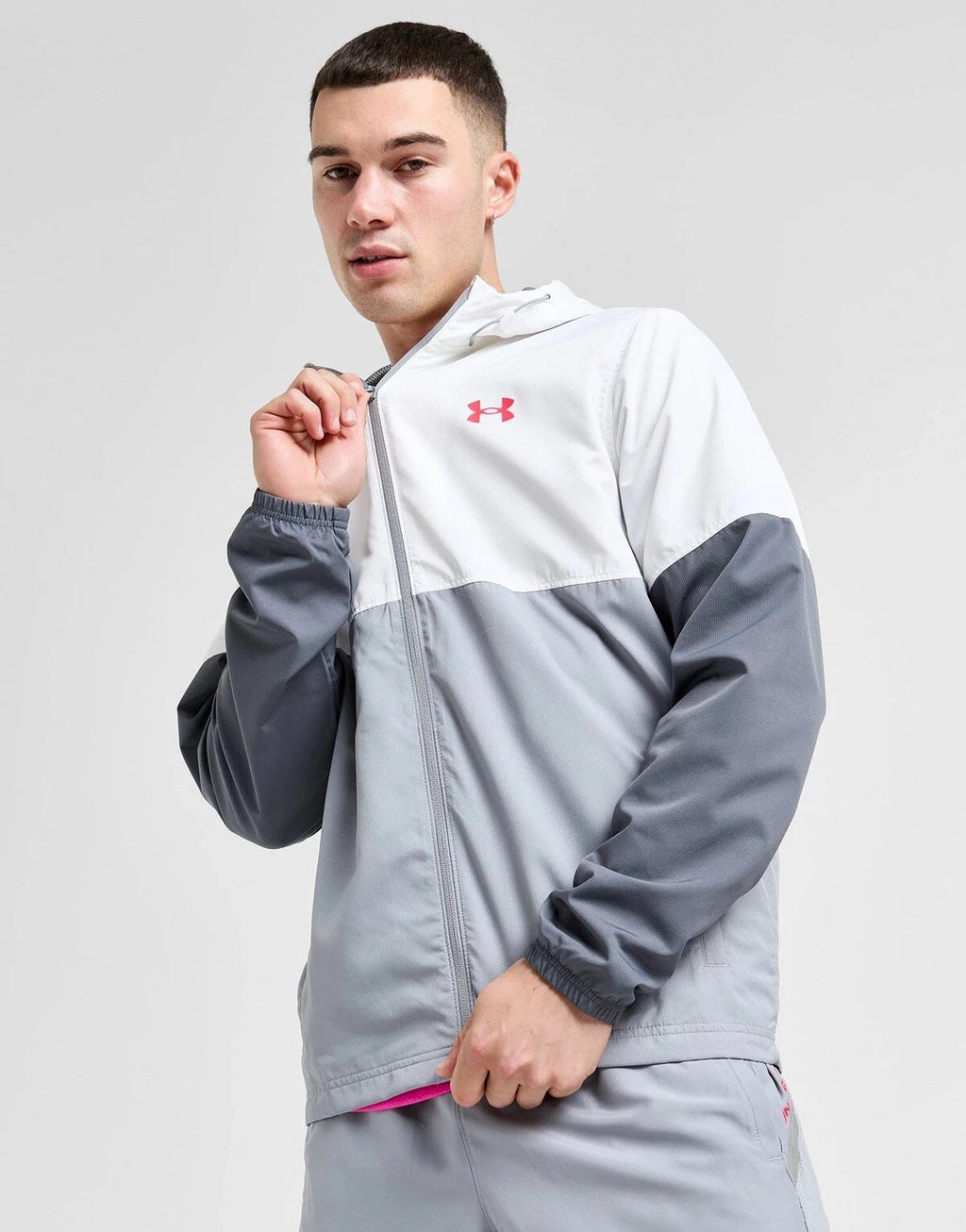 Veste coupe-vent Under Armour Wind Woven - Blanche et grise