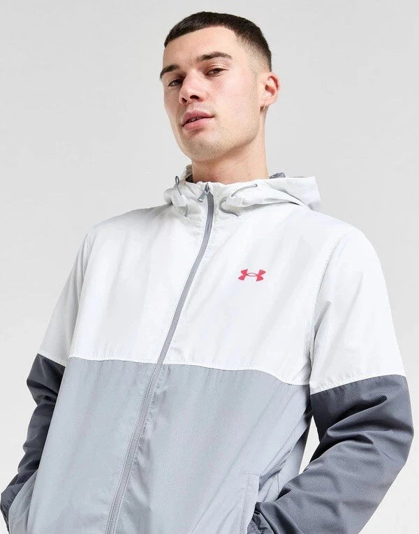 Veste coupe-vent Under Armour Wind Woven - Blanche et grise