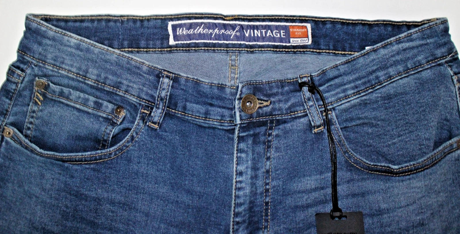 Jean bleu stretch coupe droite vintage imperméable Vortex